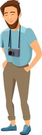 Mann mit Kamera  Illustration