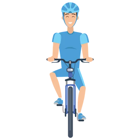 Mann Radfahren  Illustration