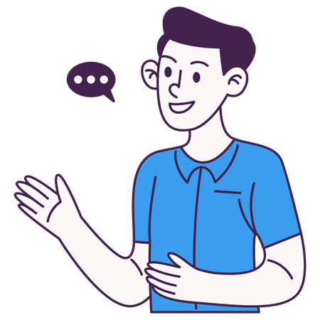 Mann spricht  Illustration