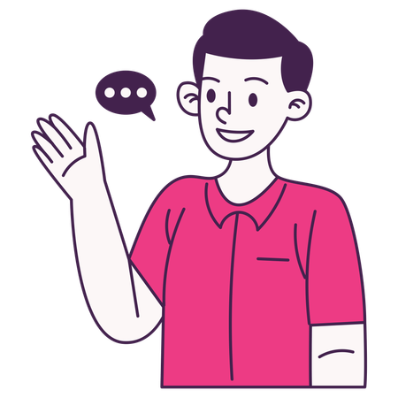 Mann spricht  Illustration