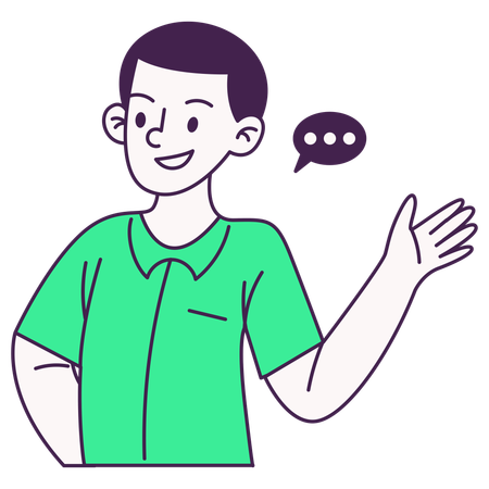 Mann spricht  Illustration