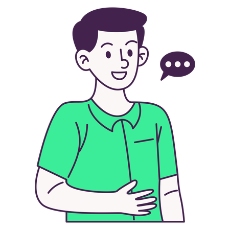 Mann spricht  Illustration