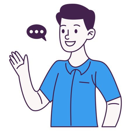 Mann spricht  Illustration