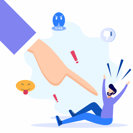 Mann wird gemobbt  Illustration