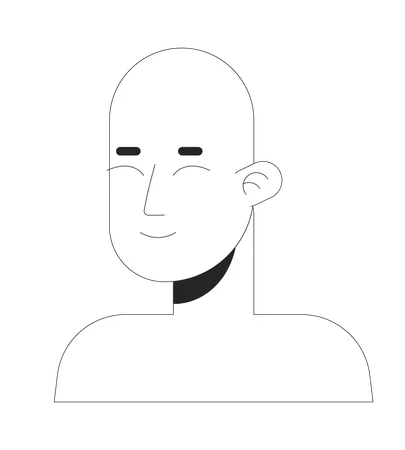 Mannequin Head And Shoulders Black And White 2 D Line Cartoon Character Not Gender Specific Manikin Face Isolated Vector Outline Person Manequin Model Monochromatic Flat Spot Illustration イラスト