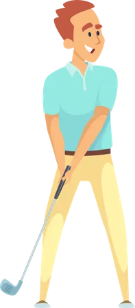 Männer spielen Golf  Illustration