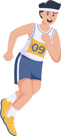 Männliches Joggen  Illustration