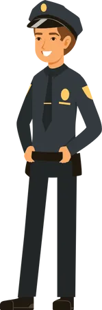 Männliche Polizei  Illustration