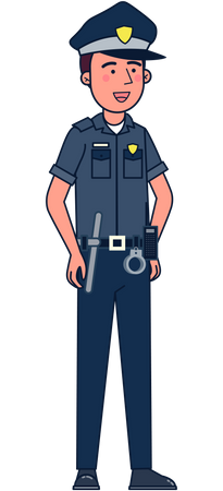 Männlicher Polizist  Illustration