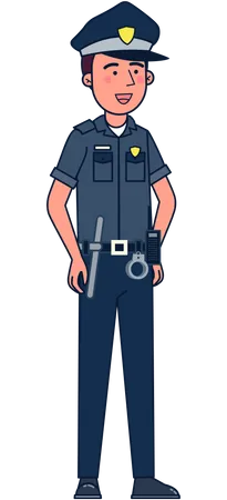 Männlicher Polizist  Illustration