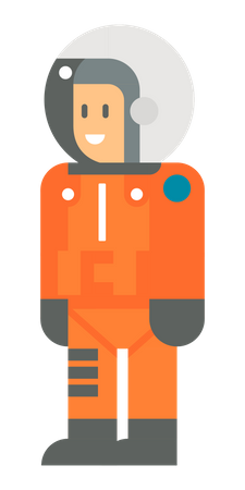 Männlicher Astronaut  Illustration