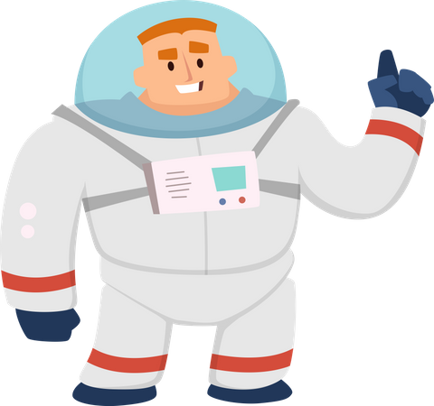 Männlicher Astronaut  Illustration