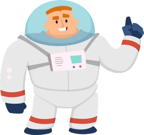 Männlicher Astronaut  Illustration