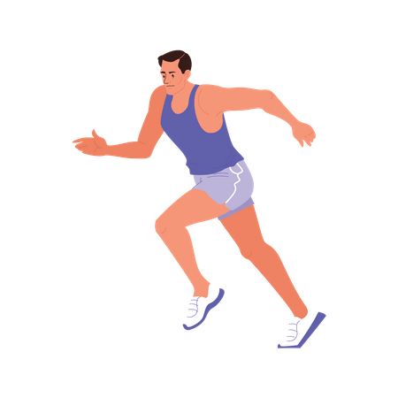 Männlicher Athlet Läufer  Illustration