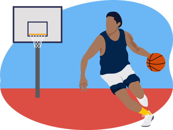 Männlicher Basketballspieler  Illustration