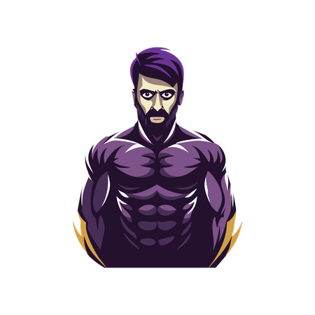 Männlicher Bodybuilder  Illustration