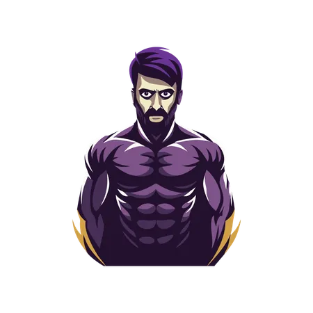 Männlicher Bodybuilder  Illustration