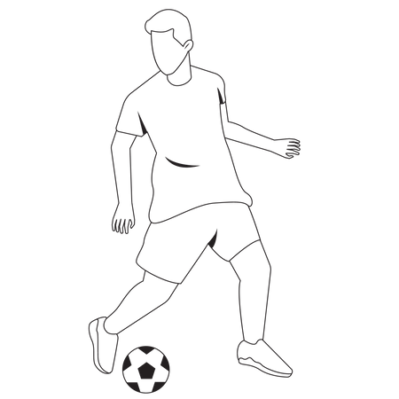 Männlicher Fußballspieler  Illustration