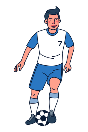 Männlicher Fußballspieler  Illustration