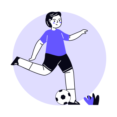 Männlicher Fußballspieler  Illustration