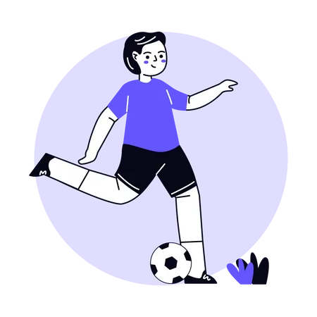 Männlicher Fußballspieler  Illustration