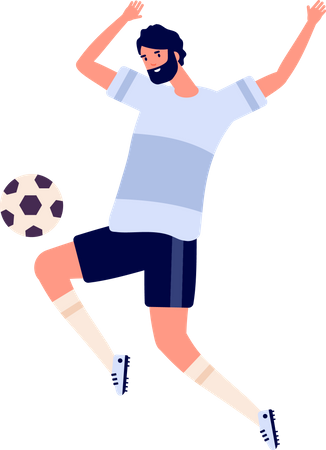 Männlicher Fußballspieler  Illustration