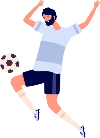 Männlicher Fußballspieler  Illustration