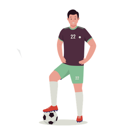 Männlicher Fußballspieler  Illustration