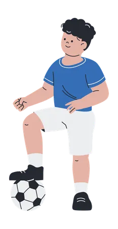 Männlicher Fußballspieler, professioneller Sportler  Illustration