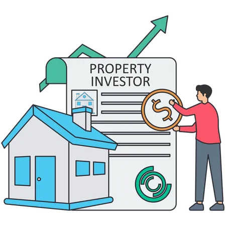 Männlicher Immobilieninvestor  Illustration