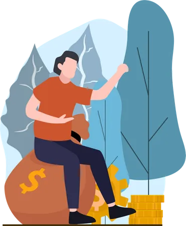 Männlicher Investor  Illustration