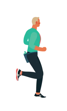 Männlicher Marathonläufer  Illustration