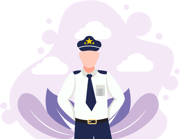 Männlicher Polizist  Illustration