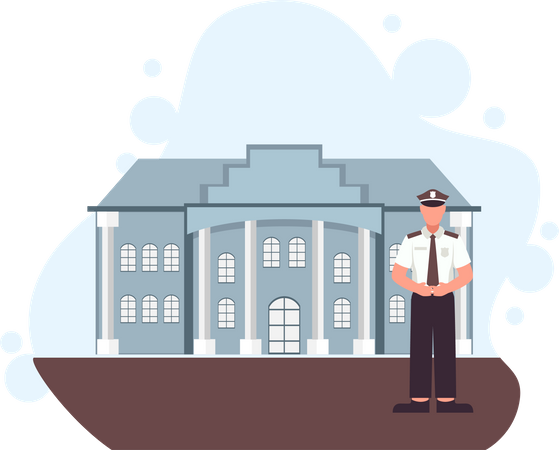 Männlicher Polizist  Illustration