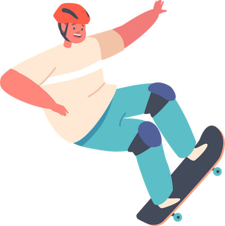 Männlicher Skateboarder  Illustration