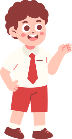 Männlicher Student erklärt etwas  Illustration