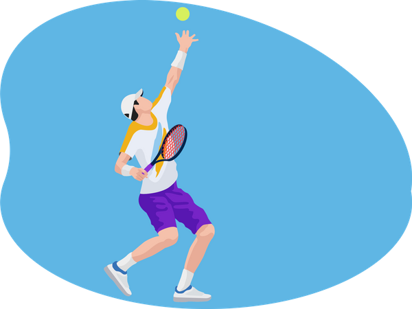 Männlicher Tennisspieler  Illustration