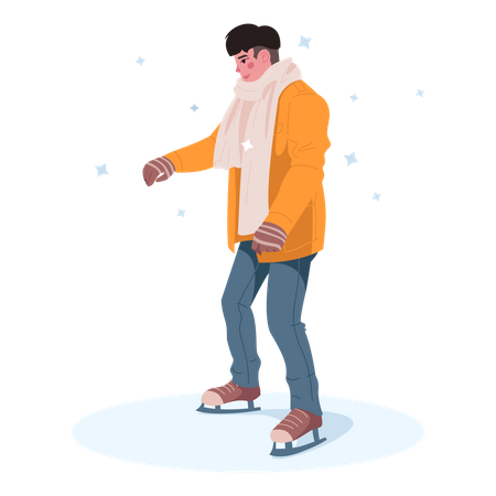 Männliches Eislaufen  Illustration