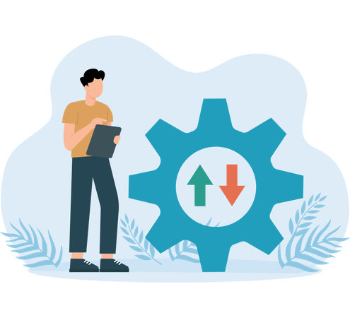 Aktualisierung des männlichen Kontrollsystems  Illustration