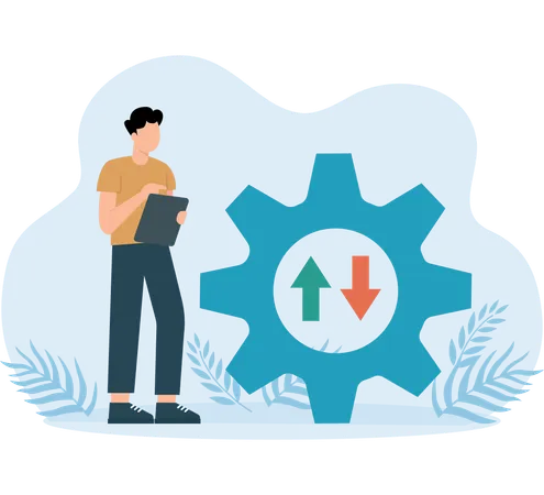 Aktualisierung des männlichen Kontrollsystems  Illustration