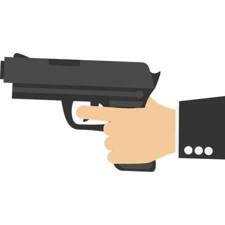 Mano con pistola  Ilustración