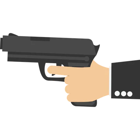 Mano con pistola  Ilustración