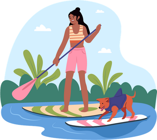 Manobra de prancha de surf  Ilustração