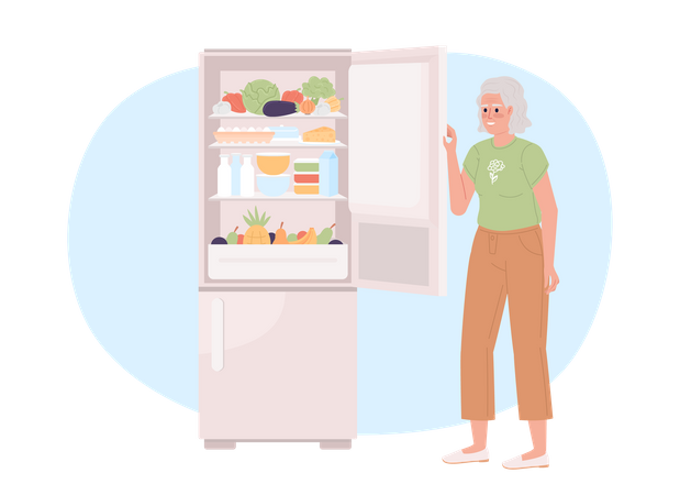 Manter a geladeira cheia para consumir menos energia  Ilustração