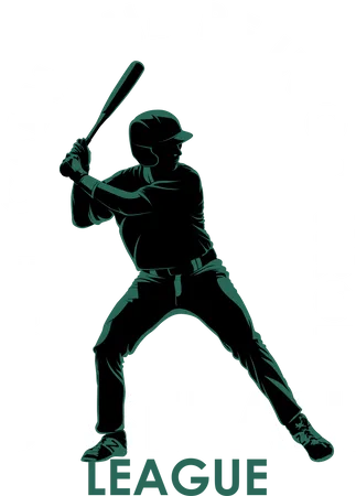 Mantenga la calma y tenga el control Liga de Béisbol  Ilustración