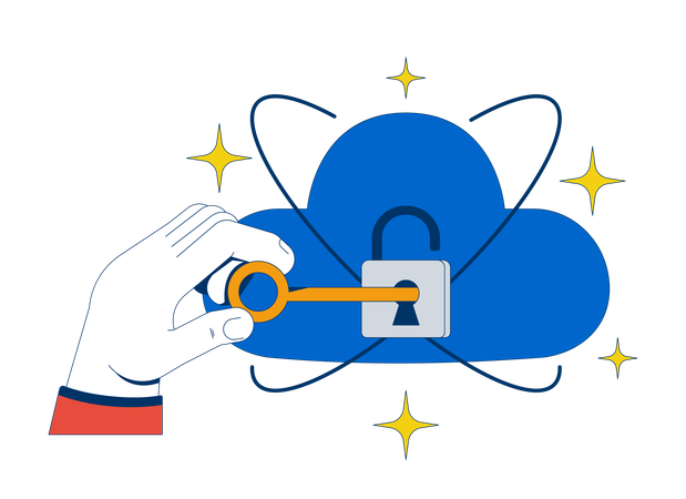 Mantener los datos seguros en el cifrado de la nube  Ilustración