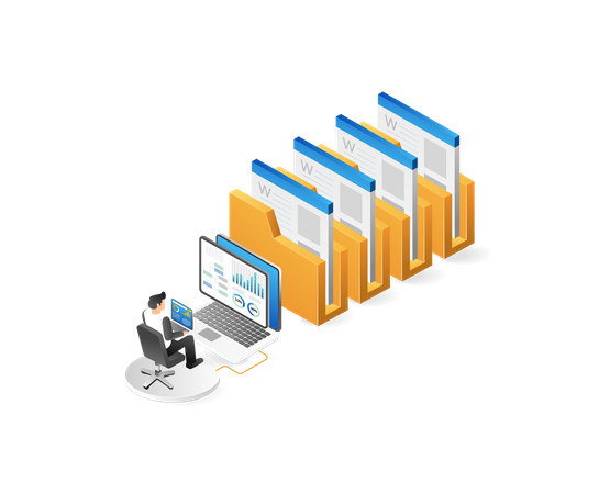 Manteniendo grandes datos  Illustration