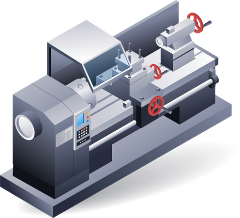 Manual lathe  Illustration