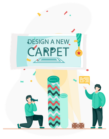 Manufacture of carpets  Illustration