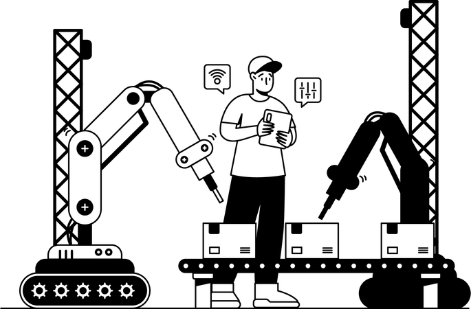 Manufacture Of Production  イラスト